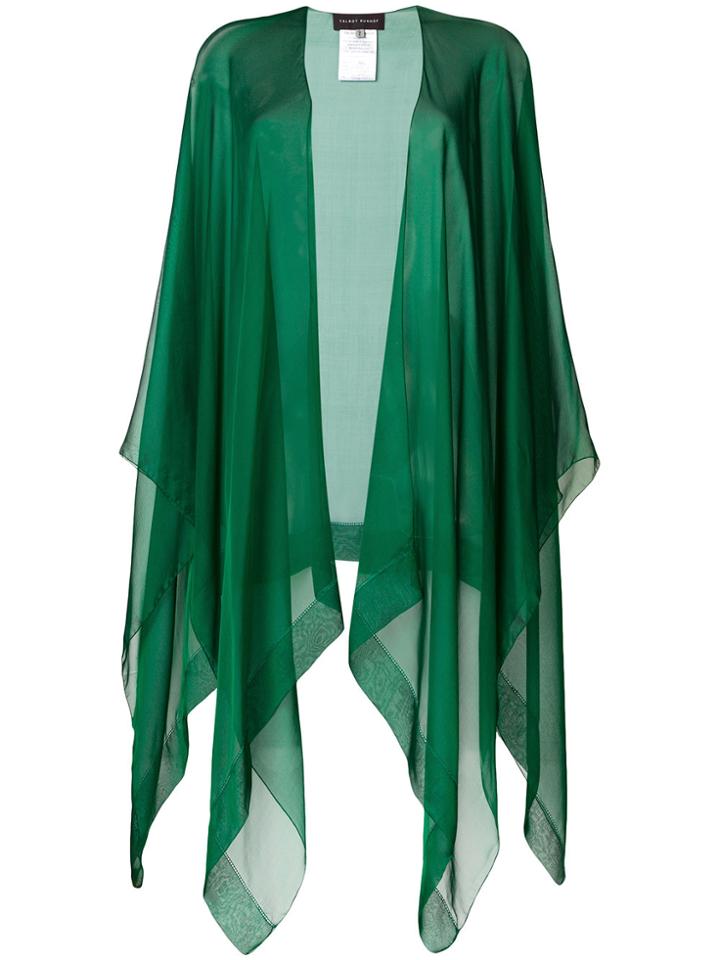 Talbot Runhof Hint Poncho Scarf - Green