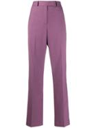 Calvin Klein High Rise Straight Leg Trousers - Purple
