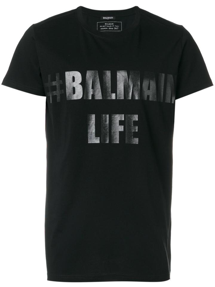 Balmain Balmain Life T-shirt - Black