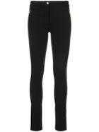 Roberto Cavalli Skinny Side Zip Trousers - Black