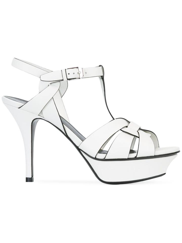 Saint Laurent Tribute 75 Sandals - White