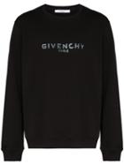 Givenchy Metallic-logo Sweatshirt - Black