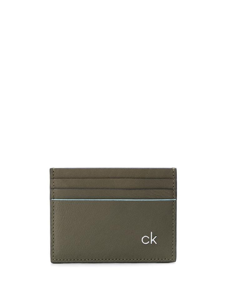 Calvin Klein Direct Logo Plaque Cardholder - Green