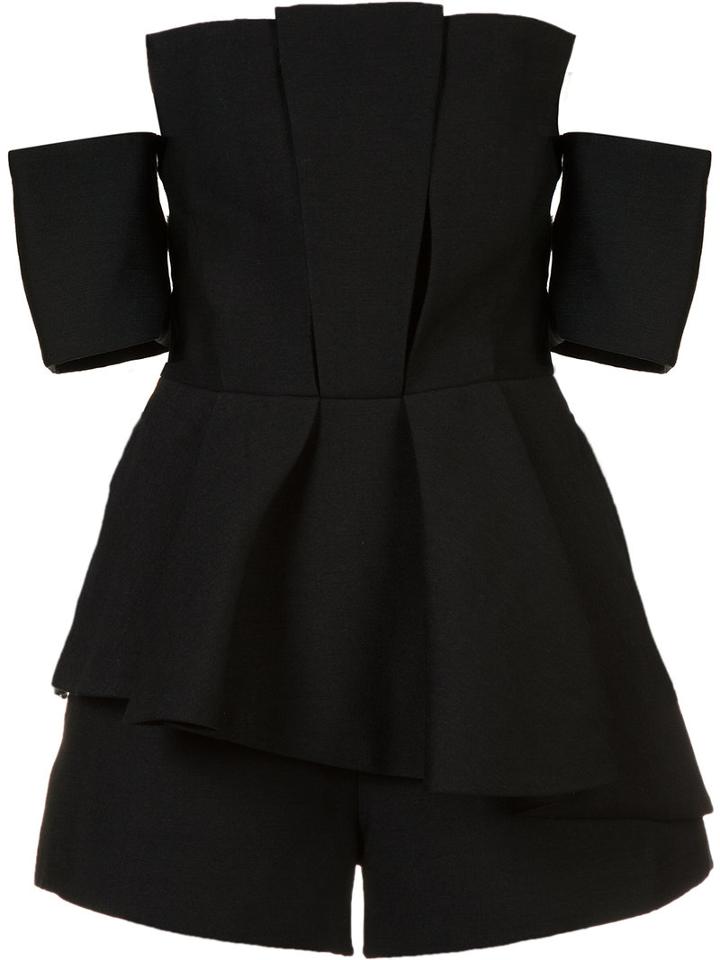 C/meo Strapless Playsuit, Women's, Size: Xs, Black, Polyester