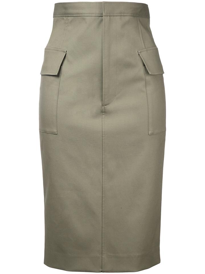 Astraet Pencil Skirt, Women's, Size: 1, Green, Cotton