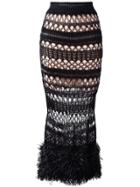 Jean Paul Gaultier Vintage Long Crochet Skirt - Black