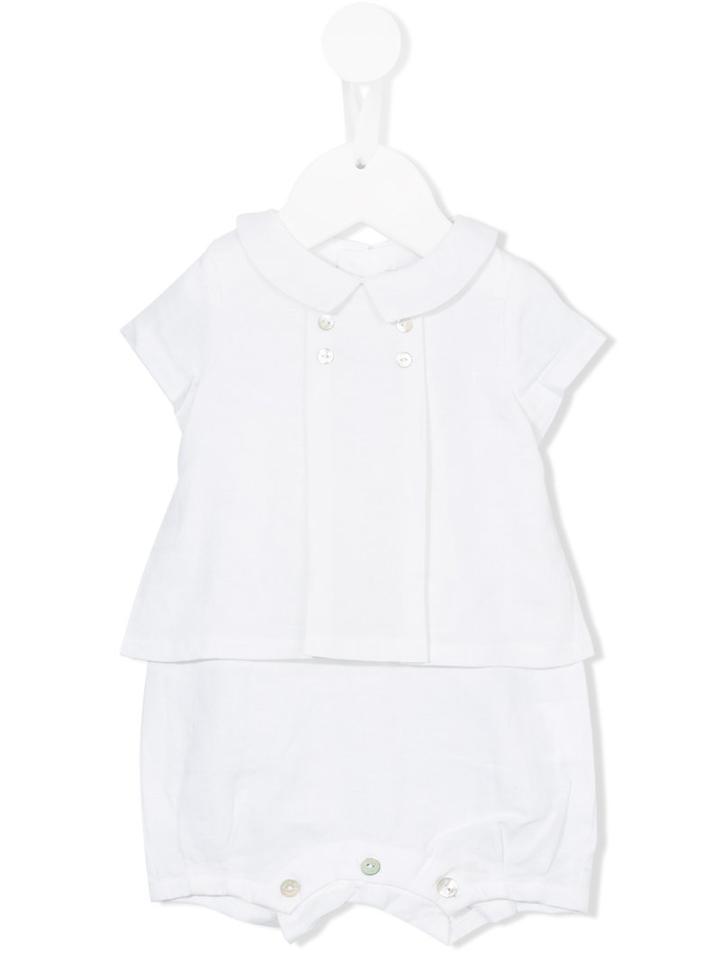 Tartine Et Chocolat - Plain Shorts Set - Kids - Linen/flax - 12 Mth, White