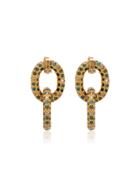 Carolina Bucci 18k Yellow Gold Chain Earrings - Green