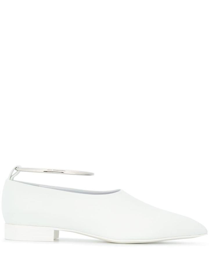 Jil Sander Cuff Ballerina Shoes - White