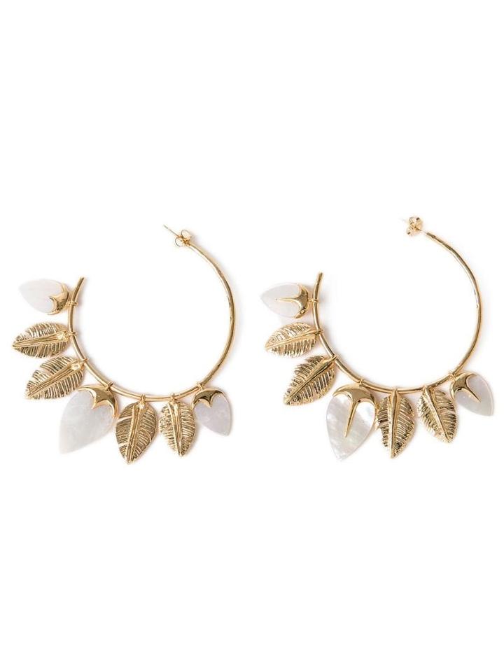 Aurelie Bidermann 'talitha' Hoop Earrings - Yellow
