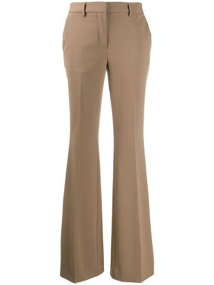 Brag-wette Tailored Flared Trousers - Neutrals