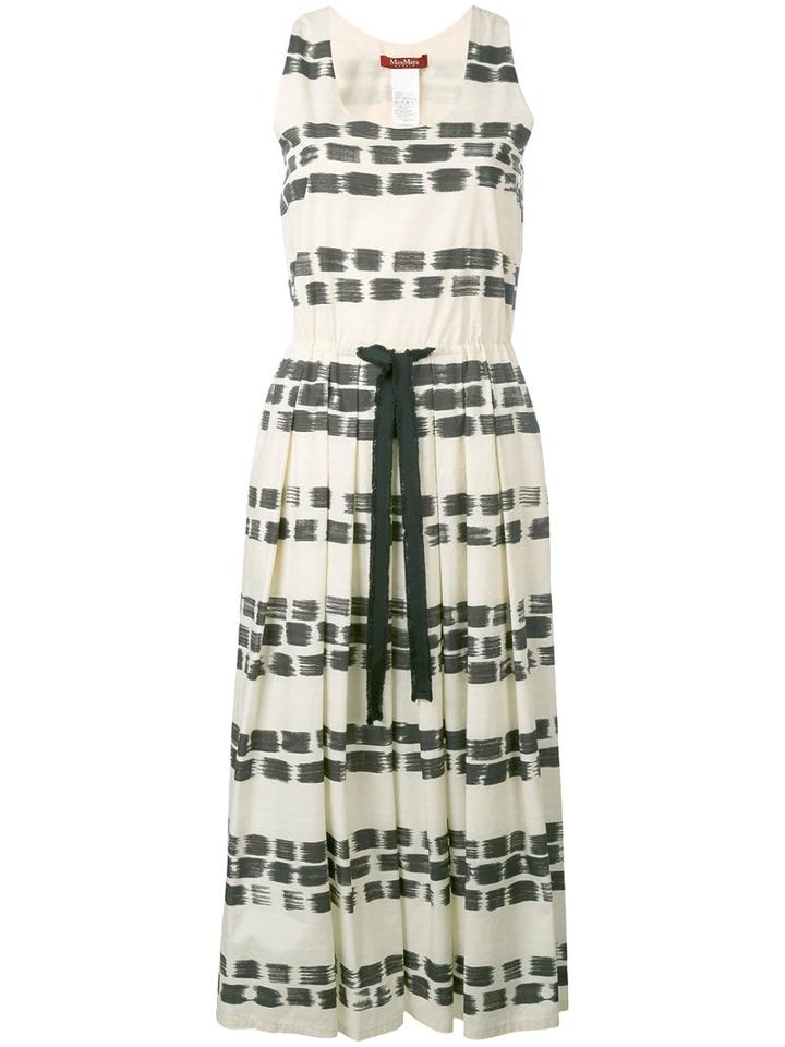 Max Mara Studio - Canzone Drawstring Dress - Women - Cotton - 44, Nude/neutrals, Cotton