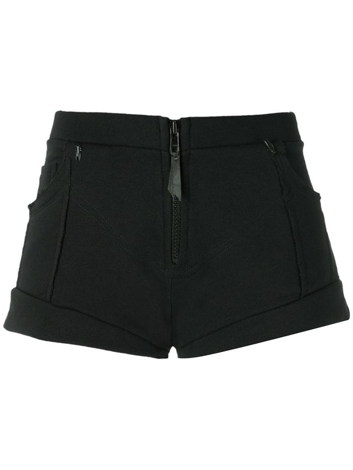 Andrea Bogosian - Panelled Shorts - Women - Cotton/polyester - G, Black, Cotton/polyester