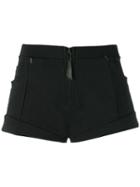 Andrea Bogosian - Panelled Shorts - Women - Cotton/polyester - G, Black, Cotton/polyester