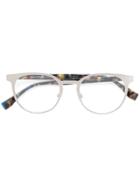 Fendi Eyewear Round Frame Glasses - Metallic