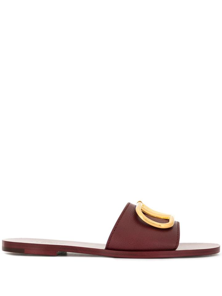 Valentino Valentino Garavani Go Logo Sandals - Red