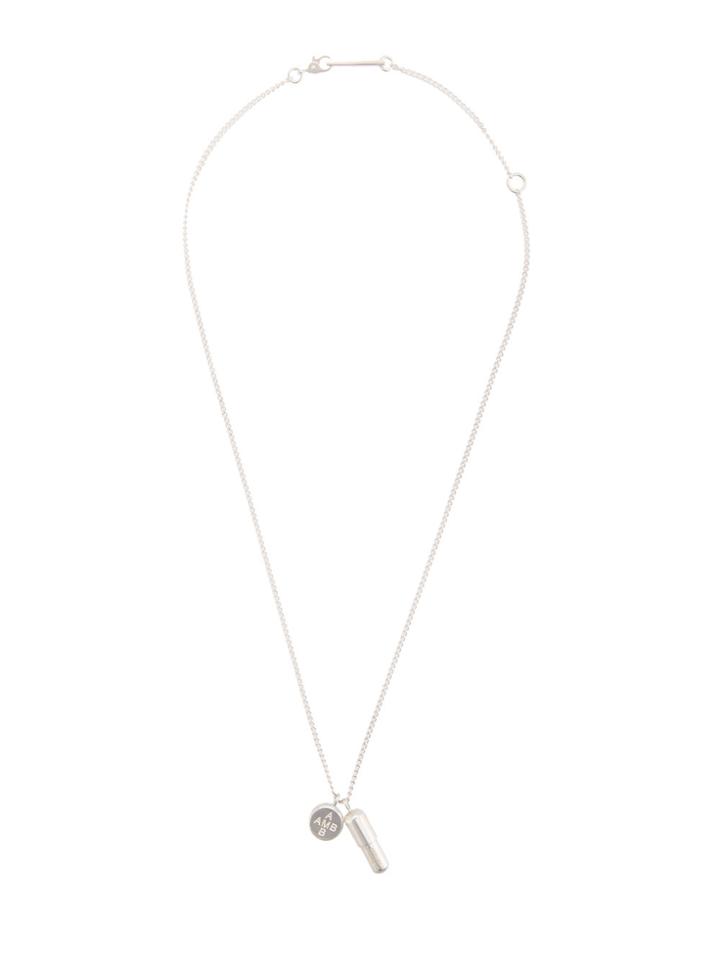Ambush Pill Case Charm Necklace - Metallic