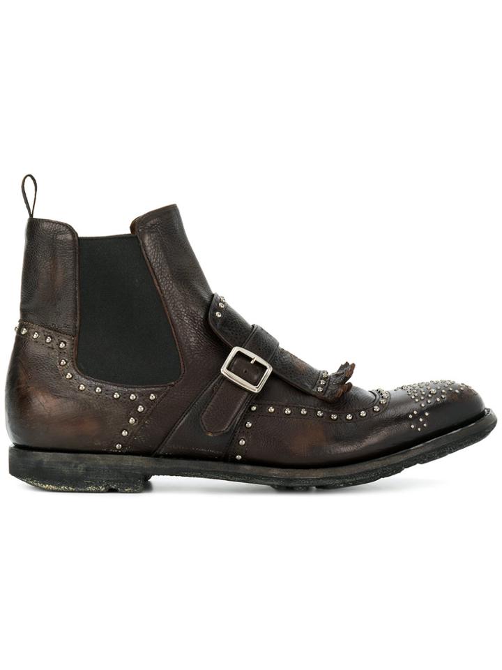 Church's Micro Studded Boots - Brown