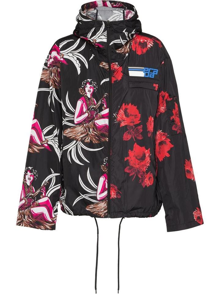 Prada Printed Lightweight Jacket - F0927 Red+black
