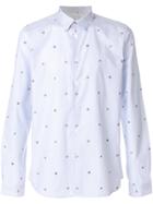 Ps By Paul Smith Embroidered Floral Print Shirt - Blue