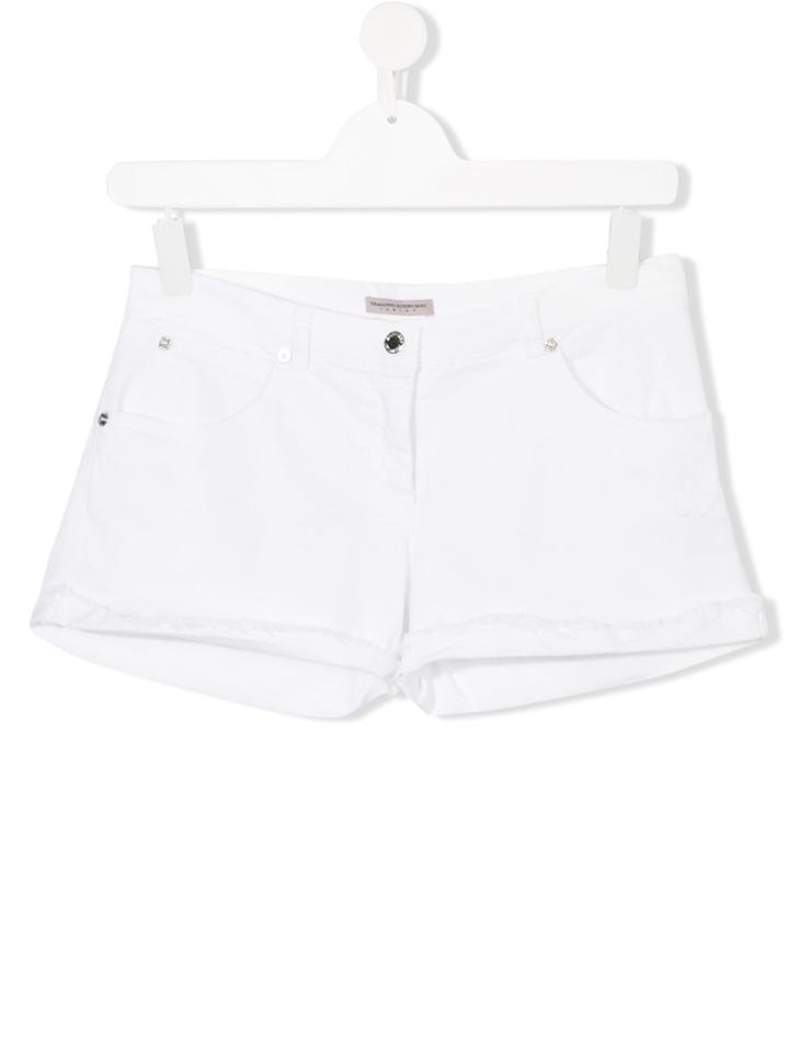 Ermanno Scervino Junior Denim Shorts - White