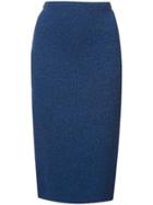 Dvf Diane Von Furstenberg Sweater Melange Pencil Skirt - Blue