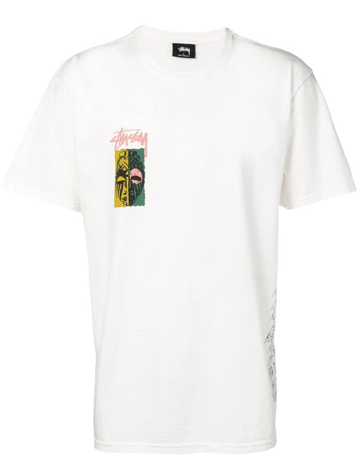 Stussy Printed Masks T-shirt - White