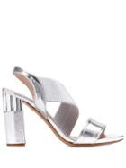 Albano Embellished Strap Sandals - Silver