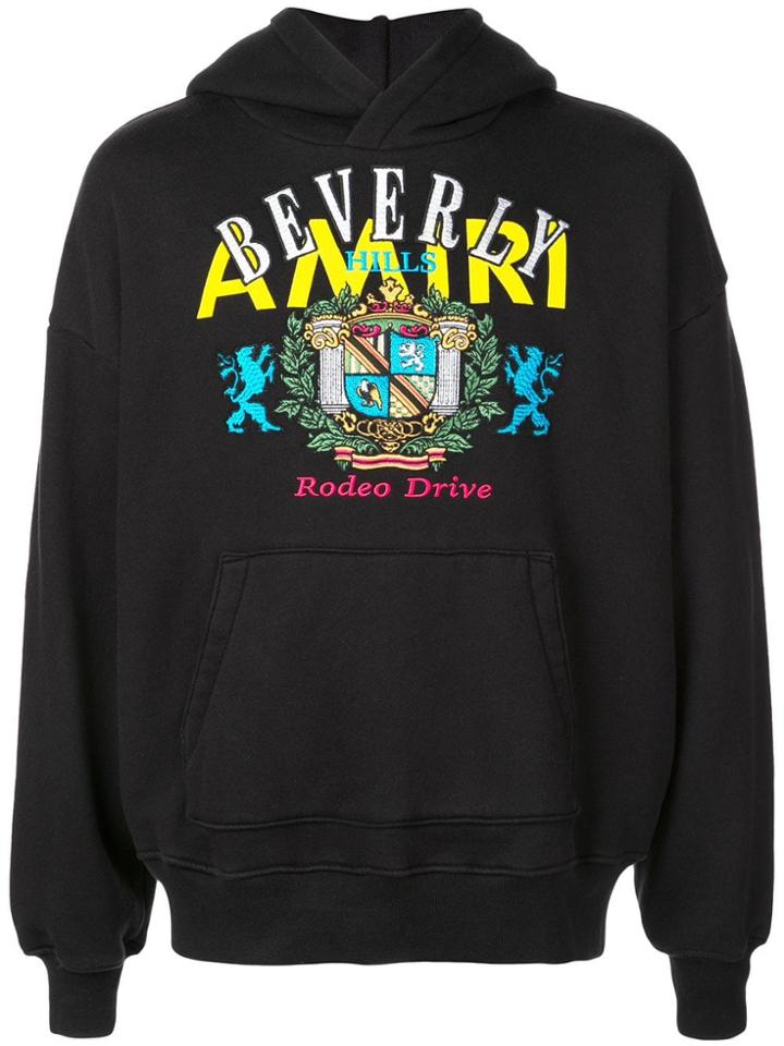 Amiri Beverly Hills Embroidered Hoodie - Black