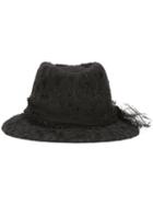 Maison Michel 'andre' Lace Hat, Women's, Size: Small, Black, Rabbit Fur Felt