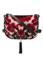 Xaa Velvet Shoulder Bag, Women's, Black, Velvet/artificial Leather