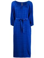 Raquel Allegra Gathered Tie Dress - Blue