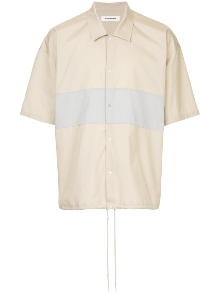 Monkey Time Block-stripe Shirt - Brown