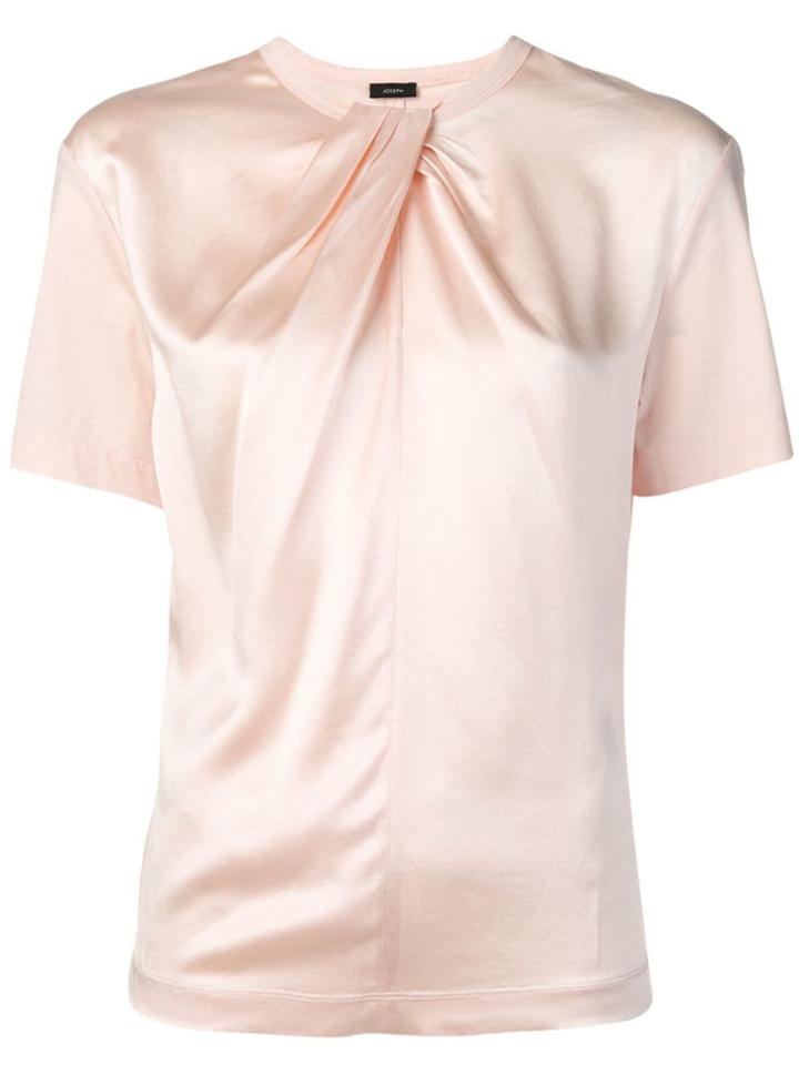 Joseph Gathered Detail T-shirt - Pink