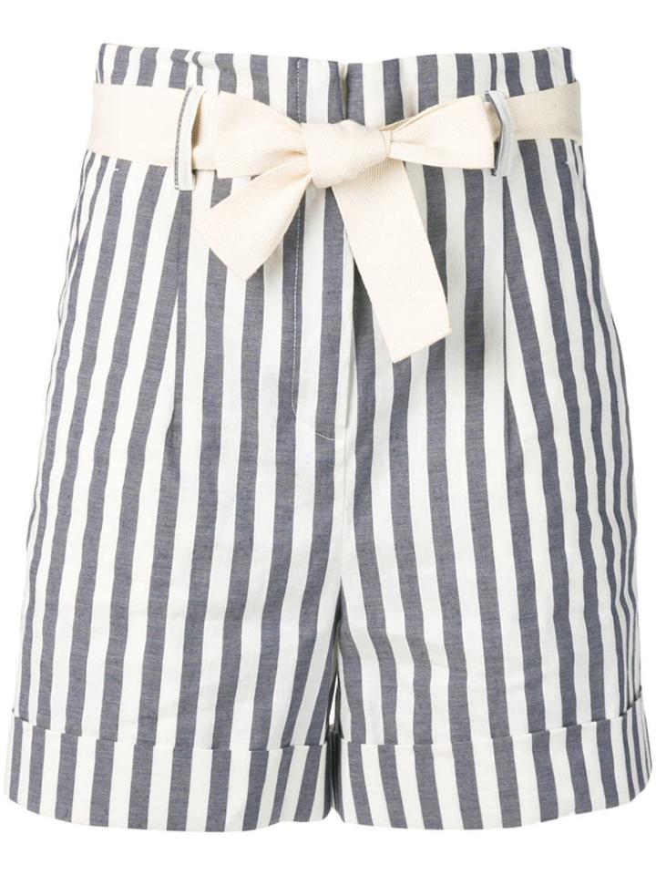Semicouture Striped Shorts - Blue
