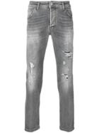 Entre Amis Distressed Slim Fit Jeans - Grey