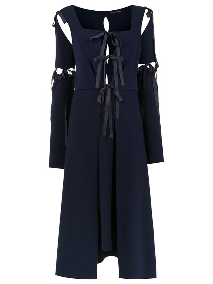 Gloria Coelho Midi Panelled Dress - Blue