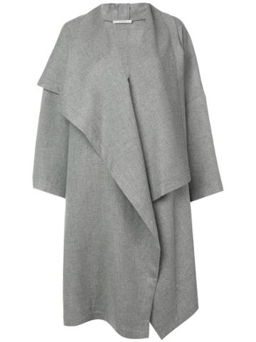 Dusan Wide Lapel Coat - Grey
