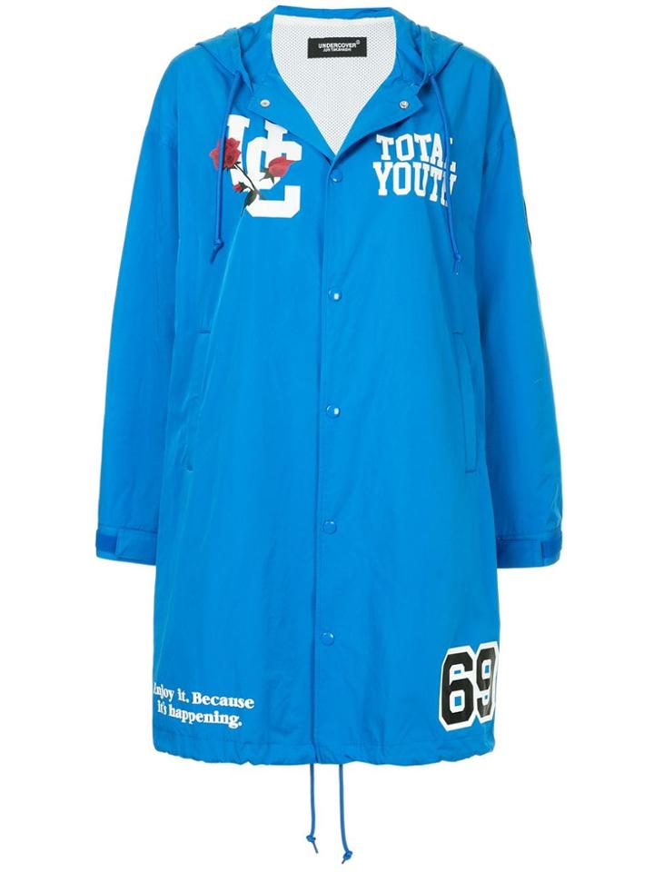 Undercover Logo Oversized Jacket - Blue