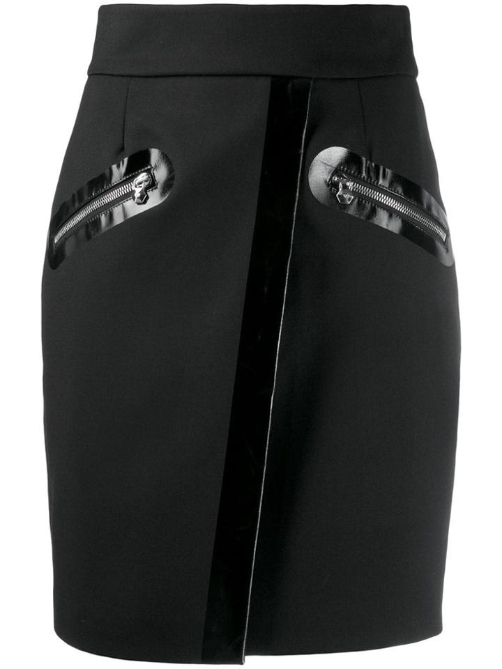 Philipp Plein Wrap Front Skirt - Black