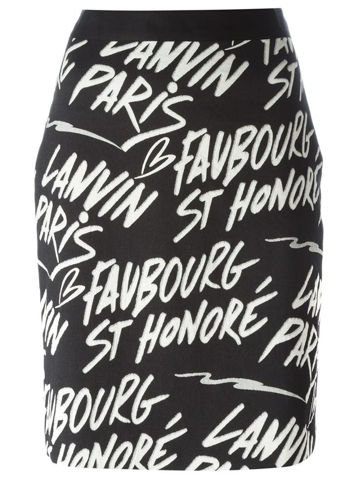 Lanvin Logo Mini Skirt