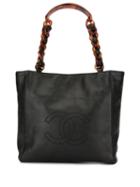 Chanel Pre-owned Quilted Cc Logos Hand Bag - Black