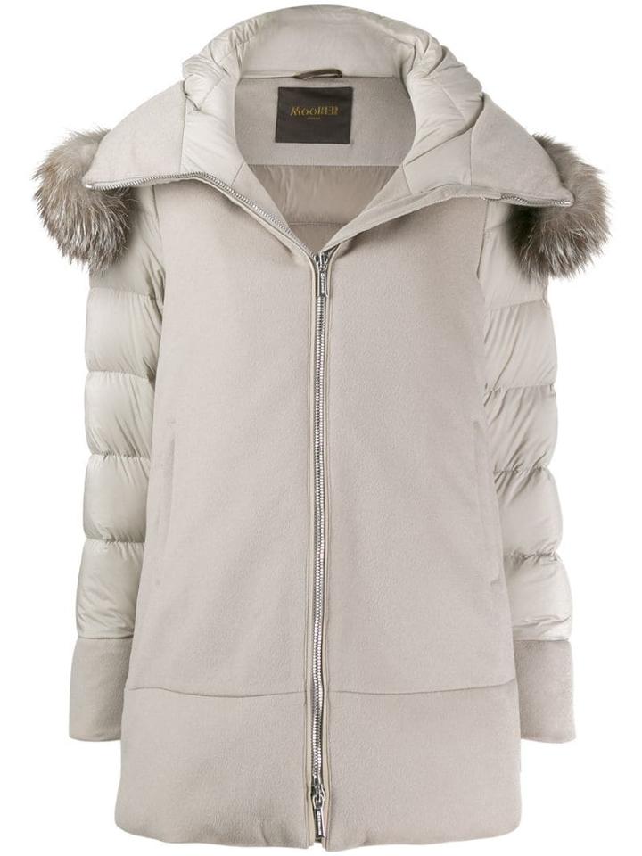 Moorer Leno Mandorla Coat - Neutrals
