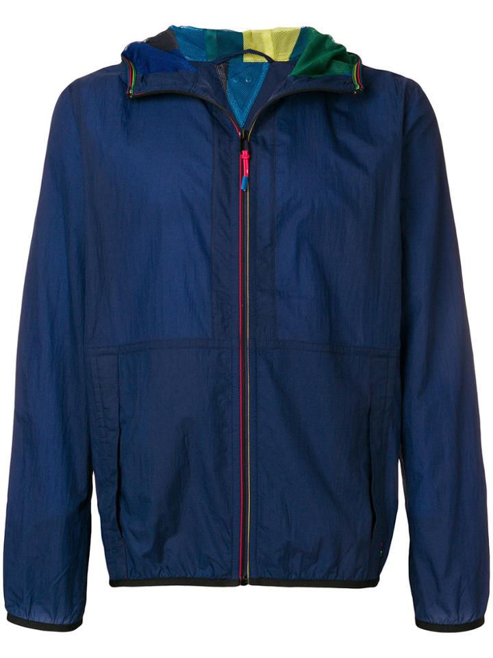Ps By Paul Smith Packable Micro-ripstop Hooded Jacket - Blue