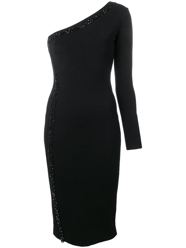 Stella Mccartney One-shoulder Embellished Detail Dress - Black