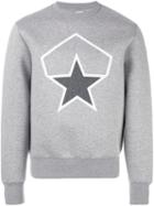 Moncler Star Print Sweatshirt, Men's, Size: Large, Grey, Cotton