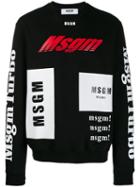 Msgm Turbo Logo Printed Sweatshirt - Black