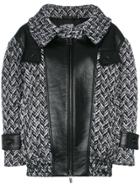Miu Miu Tweed Napa Leather Coat - Unavailable