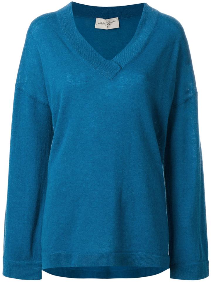 Antonia Zander V-neck Jumper - Blue