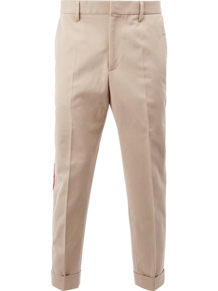 Gucci Stripe Applique Trouser - Nude & Neutrals